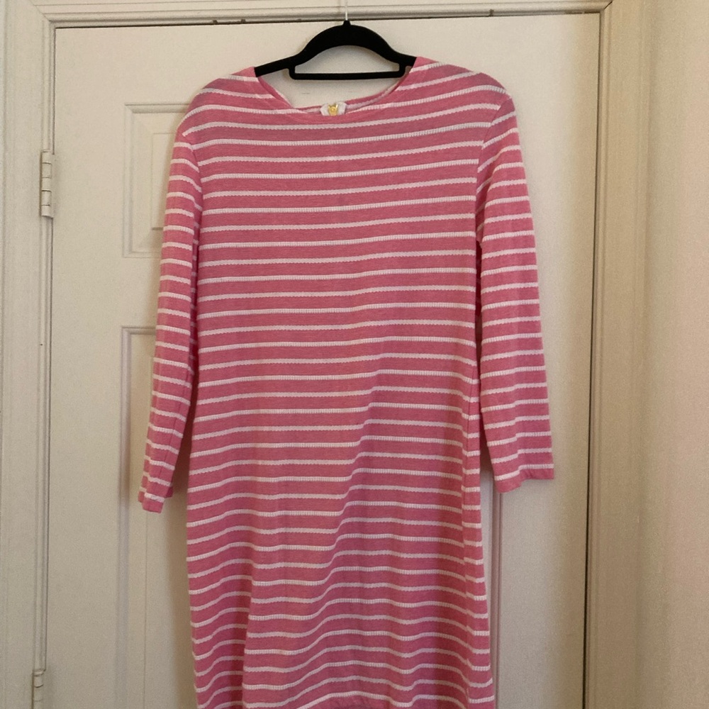 Sail to Sable Pink and White Striped Dress